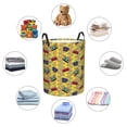 thumbnail image 5 of KLL 90s Audio Tape Waterproof Foldable Laundry Hamper Bucket with Handles for Storage Bin,Kids Room,Home Organizer (Small ), 5 of 7