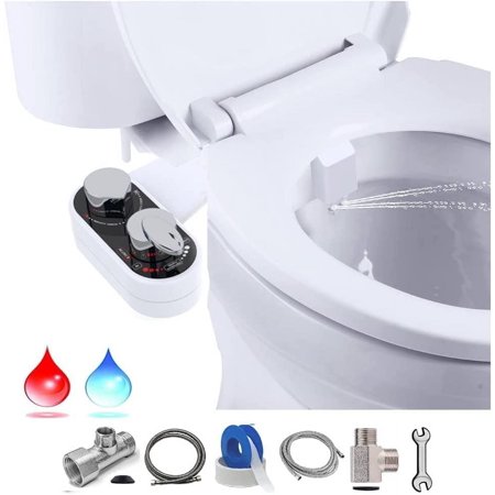 Premium Bidet Toilet Attachment AT4 HOT & COLD Mix Water Jet Spray ...