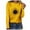 Yellow, variant on Dyfzdhu Womens Long Sleeve T Shirts Trendy Sunflower Graphic Tees Crew Neck Sweatshirt Tunic Tops Black