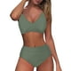 thumbnail image 2 of Traje de Baño Mujer Conjunto de Bikini Push Up Sexy Para Mujer, Traje de Baño de Dos Piezas de Cintura Alta, Tankini Con Estampado Fruncido Retro Para Playa y Piscina 1658, 2 of 6