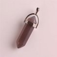 thumbnail image 1 of Colgante de punta de cuarzo, piedra natural, cristal, ágata, bala, hexágono, collar con poste colgante, 1 of 1