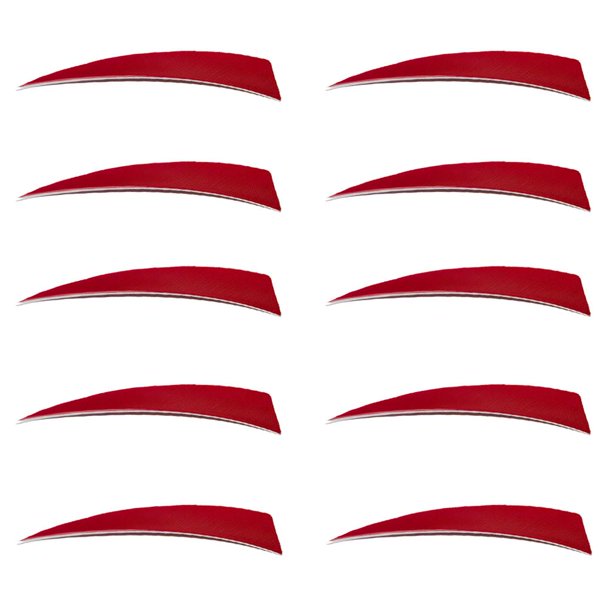 Escudo De 10 Piezas Ala Izquierda Artificial Flecha Fletchings Tiro Con - rojo Baoblaze Tiro al arco