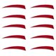 thumbnail image 1 of Escudo De 10 Piezas Ala Izquierda Artificial Flecha Fletchings Tiro Con - rojo Baoblaze Tiro al arco, 1 of 8