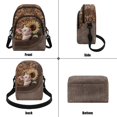thumbnail image 7 of TSOVTHRID Sunflower Pig Brown Print Crossbody Bag for Women Shoulder Handbag Cell Phone Purse Wallet with Card Slots Small Crossbody Purses for Daily Use, 7 of 7