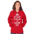 thumbnail image 3 of Vintage Keep Calm Video Game On Nerd Zip Up Hoodie Men's Women's Brisco Brands L, 3 of 6