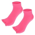 thumbnail image 7 of 4 Pairs Half Finger Toe Socks Men Women Non Slip Sticky Five Finger Socks for Sport Exercise Yoga Daily Fit Rose Red, 7 of 7