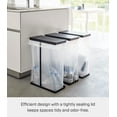 thumbnail image 6 of Yamazaki Home Lidded Garbage Bag Holder, Black, Steel, 12, Lid, 6 of 7
