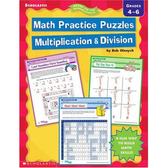 Pre-Owned Math Practice Puzzles: Multiplication & Division (Paperback) 0439271673 9780439271677