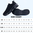 thumbnail image 4 of Women's Walking Shoes Lightweight Breathable Mesh Sneakers with Cushioned Support for Athletic Workout PureBlack Size 8.5, 4 of 8