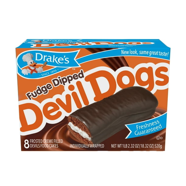 Drake's Family Pack Fudge Dipped Devil Dogs , 8 ct, 18.32 oz Walmart