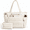 Cream, variant on Puffer Tote Bag for Women, Lightweight Puffy Work Handbag Teacher Nurse Quilted Shoulder Bag for Travel Gym, Daily Carry On Bags, Comfy College Bags, 15.6" Laptop Sleeve, Cup Holder Pocket, Portable