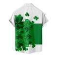 thumbnail image 4 of Alkepwun St Patricks Day Shirt Men Plus Size Irish Clover Printed Hawaiian Shirts for Men Casual Button Down Short Sleeve Shirt on Clearance, 4 of 5