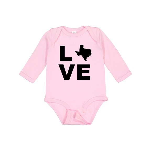 Inktastic Love Texas Boys or Girls Long Sleeve Baby Bodysuit