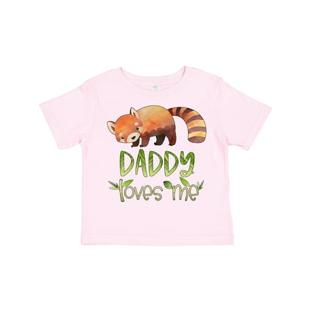 

Inktastic Daddy Loves Me Cute Red Panda Gift Toddler Boy or Toddler Girl T-Shirt