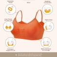 thumbnail image 5 of Coobie Seamless Bras for Women No Underwire Scoopneck Cami Bra 9012, Tiger Lily,One Size, 5 of 7