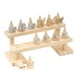thumbnail image 3 of Organizador de exhibición de anillos de dedo en forma de cono de madera maciza para cajón de exhibición de joyas 2 niveles, 3 of 8