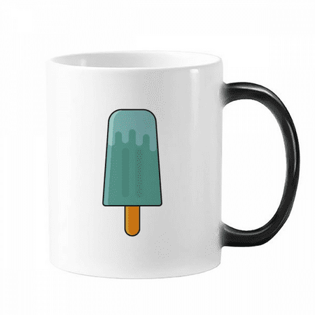 

Blue Green Popsicle Sweet Ice Changing Color Mug Morphing Heat Sensitive Cup With Handles 350 ml