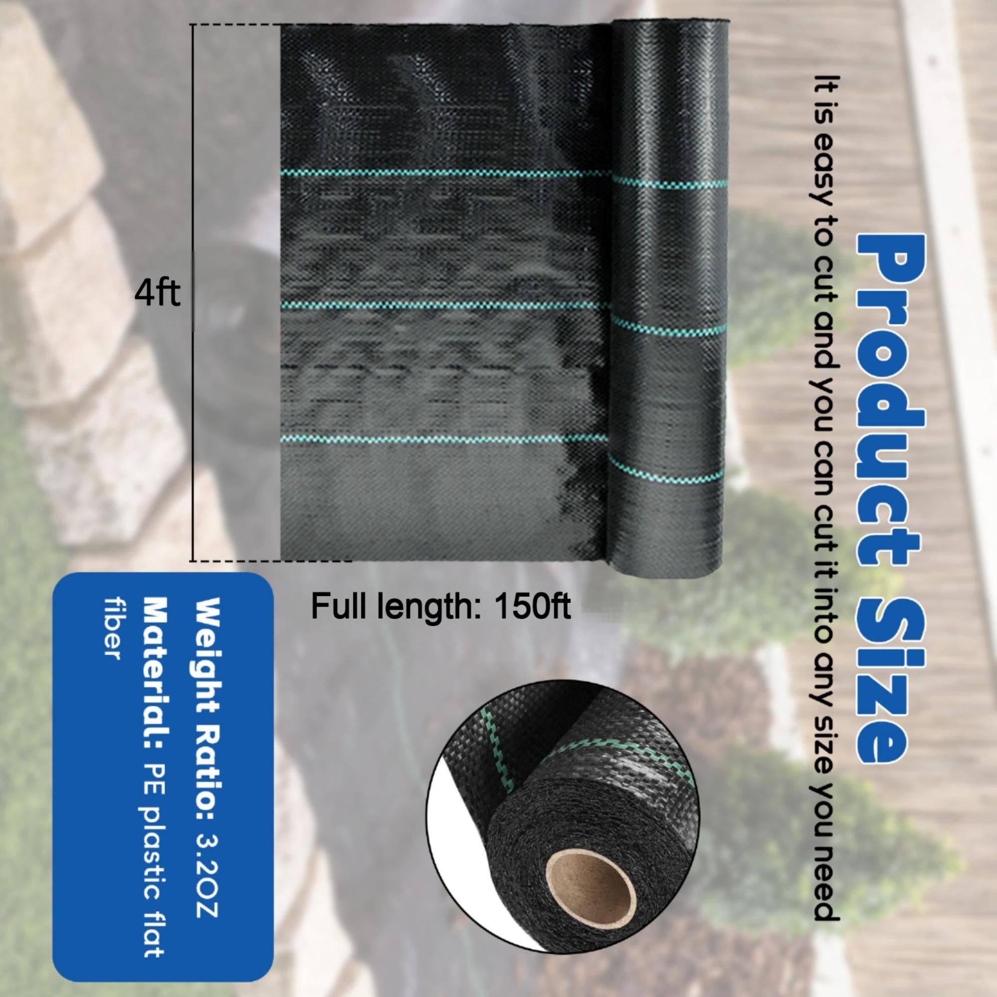 HOSTIC 4FT*150FT Weed Blocker Garden Weed Barrier Heavy Duty Landscape Fabric Weed Control Ground Cover Easy Setup and Superior Weed Control for Gardening, Farming, Agriculture