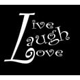 thumbnail image 5 of Yupbizauto Live Laugh Love Embroidery Black Fabric Car Headrest Cover, 5 of 6
