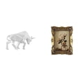 thumbnail image 1 of Figura decorativa de toro con marco de fotos ornamentado. Material de resina. Ideal para sala de estar o dormitorio., 1 of 8