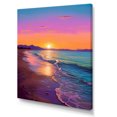 thumbnail image 2 of Designart "Harmony at Sunset Coastal Serenity I" Beach Canvas Wall Art - Coastal Pink Coastal Beach Sand Hallway Wall Art Decor, 2 of 6