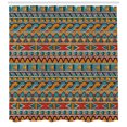 thumbnail image 3 of Ethnic Shower Curtain, Hand Drawn Style Pattern with Grunge Effect Abstract and Psychedelic Influences, Fabric Bathroom Set with Hooks, 69W X 70L Inches, Multicolor, by Ambesonne, 3 of 3