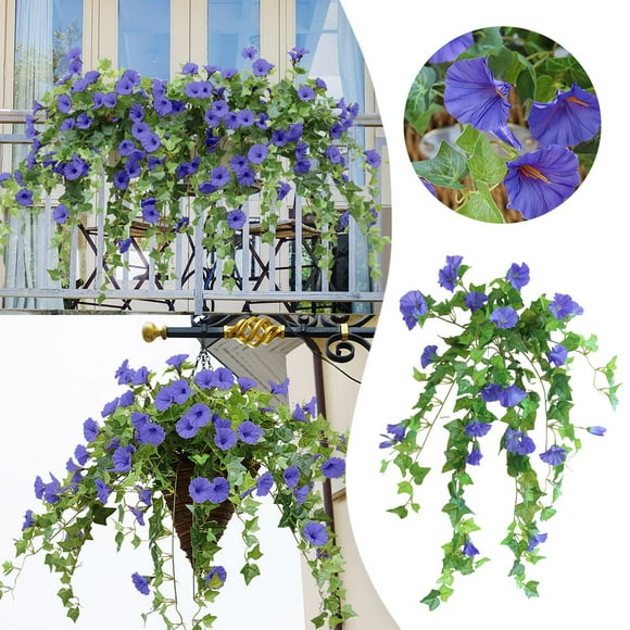Xuewenshw Flower Bunches Morning Glories Fade Outdoor Flowers Petunias Realistic Outdoor Flowers Peach Flowers