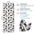 thumbnail image 2 of 70x26 Inch Yoga Towel, Sweat Absorbent Non-Slip Mat for Hot Yoga, Pilates & Fitness,Dachshund Silhouette White Pattern, 2 of 5