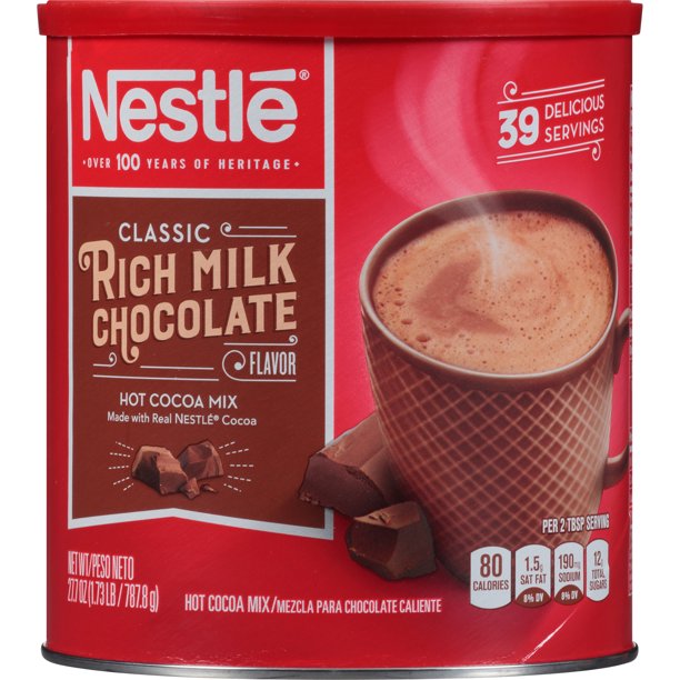 NESTLE Rich Milk Chocolate Hot Cocoa Mix 27.7 oz. - Walmart.com ...