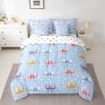 thumbnail image 2 of Castle Fairy Ribbon Bowtie Bedding Comforter Set,Cartoon Polka Dots King Bedding Sets, 2 of 8