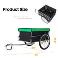 thumbnail image 6 of BOFANG Folding Bike Cargo Trailer 20in Wheels, Utility Cart for Groceries & Pets,Green, 6 of 9