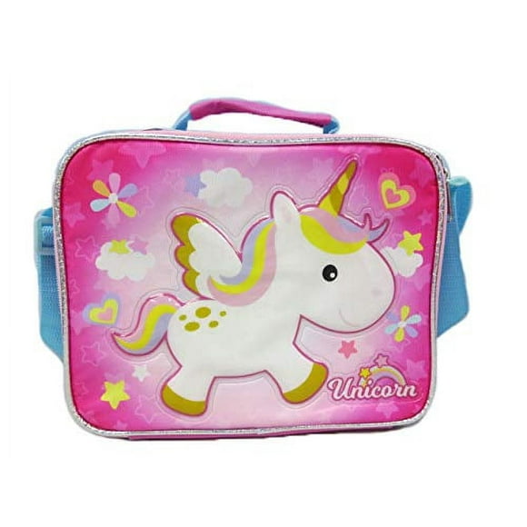 Lunch Bag - Unicorn - Cute Rainbow Pink New 005092