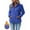 Blue, variant on ZZwxWA Fleece Sweatshirts for Women Quarter Zip Pullover Solid Color Stand Collar Sweatshirt Fall Warm Pullover with Pocket