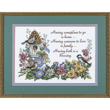 UPC: 0088677031602 | Flowery Verse Stamped Cross Stitch Kit-14 X10