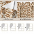 thumbnail image 5 of Brown Floral Swag Valances for Windows 2 Pack, Kitchen Window Curtains 36 Inch Length, Vintage Rustic Flowers Botanical Spring Privacy Swag Curtains for Living Room/Bathroom with Rod Pocket 36"x36", 5 of 8