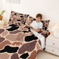 thumbnail image 3 of Manfei Woodland Wolf Queen Sheets,Kawaii Rabbit Queen Sheet Sets,Brown,4 Pieces,1 Flat Sheet, 1 Fitted Sheet and 2 Pillowcases, 3 of 6