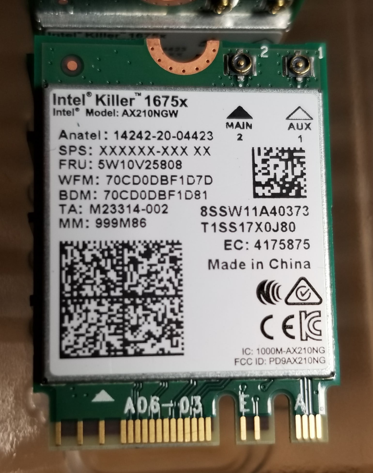 Intel Killer 6E AX1675x 1675 X Tri Band AX210 M 2 2230 Bluetooth 5 2 intel-killer-6e-ax1675x-1675-x-tri-band-ax210-m-2-2230-bluetooth-5-2
