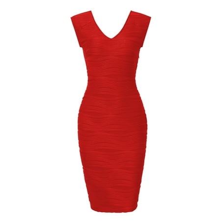 All Clearance - Lady Celebrity Classic Pleated Inspired Pencil Dress ...