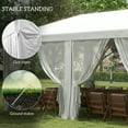 thumbnail image 6 of GVN Backyard Garden Canopy, Camping Canopy Screen Tent,10' x 20' Party Tent, Outdoor Wedding Canopy with Removable Sidewalls,White, 6 of 10