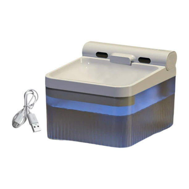 Dispensador para fuente de agua para mascotas con bomba silenciosa en el interior de 4L para gatos y perros, suministro de agua interior para gatos, gris