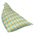thumbnail image 2 of Tartan Lounger Chair Bag, Abstract Geometric Shapes Classic Checkered Motifs on Plain Backdrop, High Capacity Storage with Handle Container, Lounger Size, Dark Seafoam Pale Orange, by Ambesonne, 2 of 5