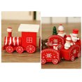 thumbnail image 3 of Vikakiooze 2022 Christmas Wooden Train Santa Claus Xmas Festival Ornament Home Decor Kids Gifts, 3 of 6