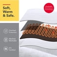 thumbnail image 4 of Gaomon King Heated Mattress Pad, Quilted Electric Bed Warmer, 5 Heat Settings, 10Hr Timer, Deep Pocket, Washable, White 78"x80", 4 of 8