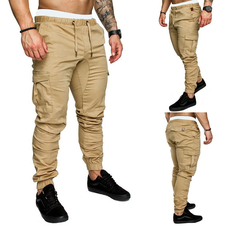 JMR USA INC Men's Fleece Pants with Pockets Cuffed Bottom Track Pants  Joggers for Men, Navy XL
