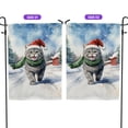 thumbnail image 2 of Hello Winter British Shorthair Frosty Morning Walk Welcome Snowy Christmas Garden Flag 12x18in Double Sided Cat Lover Kitten Owner Gifts Outdoor Decor - 02018, 2 of 5