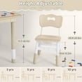 thumbnail image 3 of DOREROOM  Kids 3-Piece Multifunction Activity Table and Chair Set, Off-White, 3 of 9