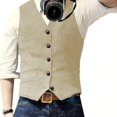 thumbnail image 1 of PENGX Stylish Men‘s Solid Color Formal Suit Vest - Vests for Party  Wedding  Prom  and Special Occasions - Adjustable Waistcoat with Classic Design and Comfortable Fit, 1 of 7