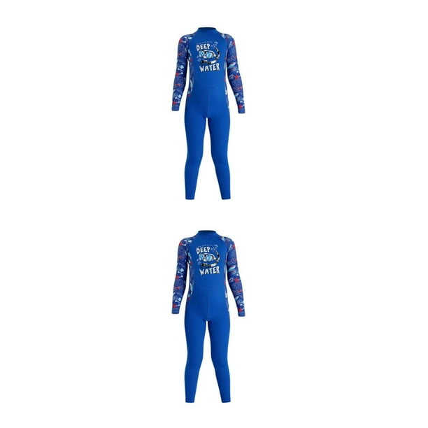 Naiovety Traje de neopreno para niños, sencillo, cómodo, de secado rápido, traje de buceo, ropa de surf de manga larga, ropa de baño Type1 NO1