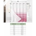 thumbnail image 7 of No Hook Shower Curtains, Pink White Ombre Standard Bathtub Curtains with Snap in Liner, Romantic Funny Abstract Striped Lines Waterproof Washable Fabric Bathroom Shower Curtain Sets, 72" x 72", 7 of 7