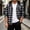 Black, variant on WRFWUL Mens Flannel Hooded Shirts Fall Trendy Plaid Long Sleeve Button Down Sweatshirt with Chest Pocket